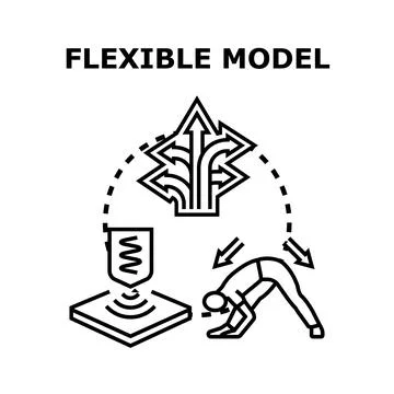 Flexible model adapting strategy and business options Stock Illustration