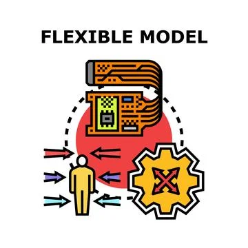 Flexible model adapting technology for user needs Stock Illustration
