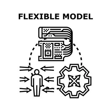 Flexible model adapting technology for user needs Stock Illustration