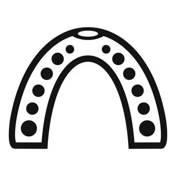 Flexible nylon denture base for making removable dentures Stock Illustration