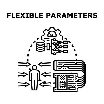 Flexible parameters concept for dynamic resource optimization Stock Illustration
