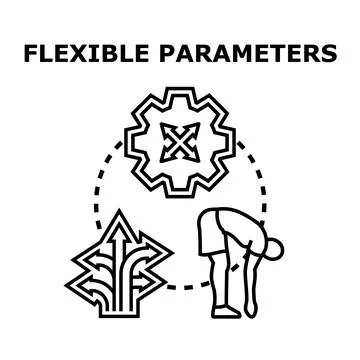 Flexible parameters concept illustrating adaptability and settings Stock Illustration