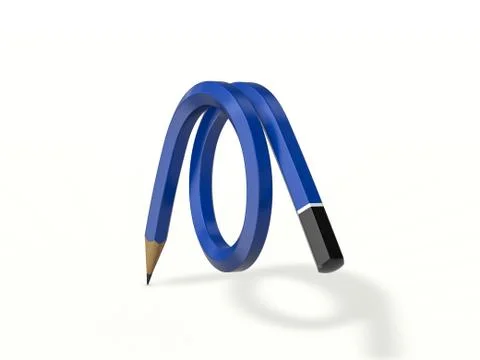 Flexible pencil Stock Illustration