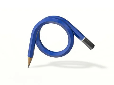 Flexible pencil Stock Illustration