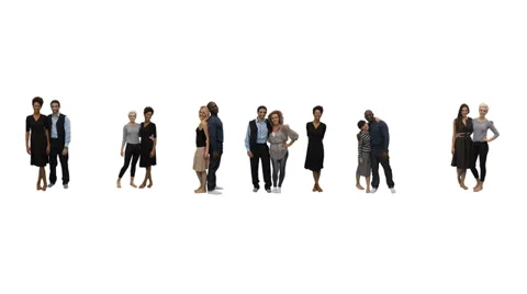 Flexible people - Unique horizontal point of view for this take on alphabet with Vídeo Stock 32959224