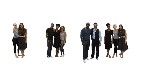 Flexible people - Unique horizontal point of view for this take on alphabet Vídeo Stock 32959280