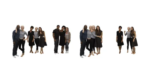 Flexible people - Unique horizontal point of view for this take on alphabet with Vídeos de archivo 32959294
