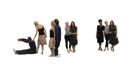 Flexible people - Unique horizontal point of view for this take on alphabet Vídeo Stock 32959306