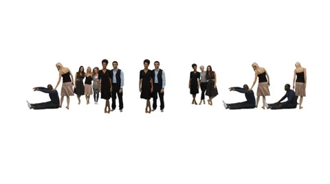 Flexible people - Unique horizontal point of view for this take on alphabet 스톡 동영상 32959318