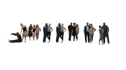 Flexible people - Unique horizontal point of view for this take on alphabet Stock-Footage 32959322