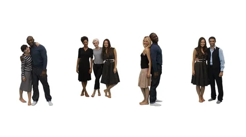 Flexible people - Unique horizontal point of view for this take on alphabet Stock Footage 32959327