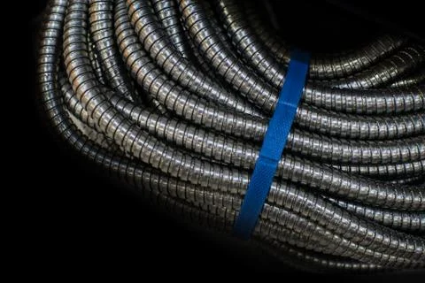 Flexible pipe for electrical installations Stock Photos