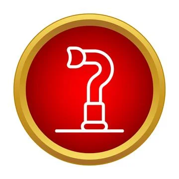 Flexible pipe forming question mark icon Stock Illustration