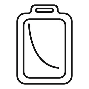 Flexible plastic cutting board with rounded corners and hanging hole Stock Illustration