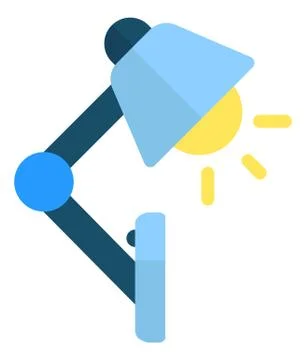 Flexible Plastic Table Lamp Need to Read or Write Stock Illustration