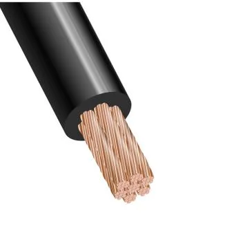 Flexible power copper cable isolated on white background. Copper multi-core Stock Illustration