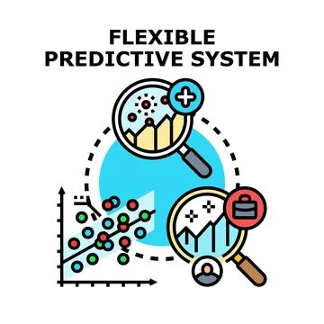 Flexible predictive system for business analytics and forecasting Stock Illustration
