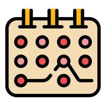 Flexible program icon color outline vector イラスト素材