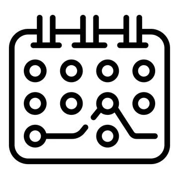 Flexible program icon, outline style Stock-Illustration