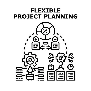 Flexible project planning adapting to varying business needs Stock Illustration