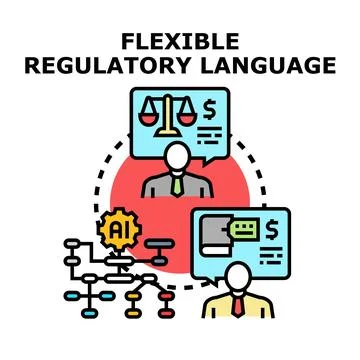 Flexible regulatory language optimizing business and legal processes 库存插图