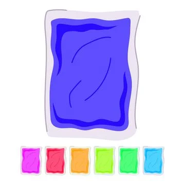 Flexible reusable hot cold gel pack vector cartoon graphic Stock Illustration