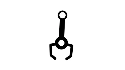 Flexible Robotic Arm Claw Icon Stock Footage 340305921