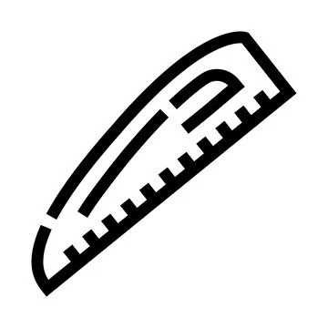 Flexible ruler measuring tool for school math and drawing Stock Illustration