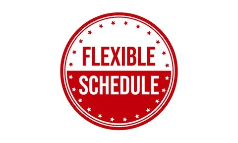 Flexible Schedule Rubber Stamp. Flexible Schedule Grunge Stamp Seal Vector .. Stock Illustration