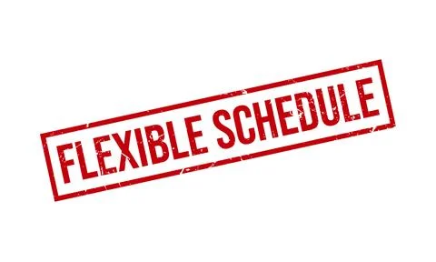 Flexible Schedule Rubber Stamp. Flexible Schedule Grunge Stamp Seal Vector .. Stock Illustration