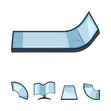 Flexible screen technology display featuring adaptable panels Stock Illustration
