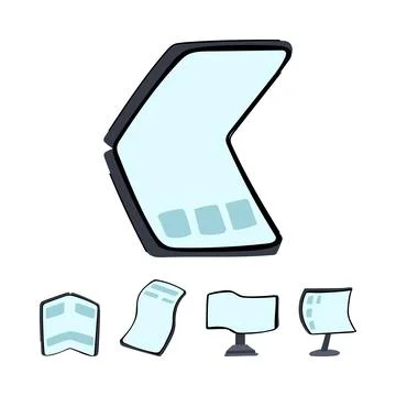 Flexible screen technology icons and innovation concept design Illustrazione stock