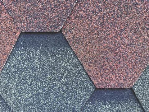 Flexible Shingles, Close-Up Material Texture Stock Photos