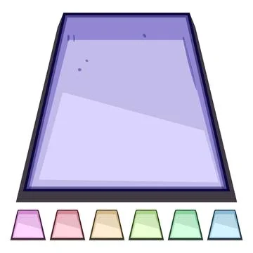 Flexible smart screen with blue display interface Stock Illustration