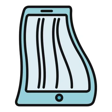 Flexible smartphone icon representing future technology Stock-Illustration