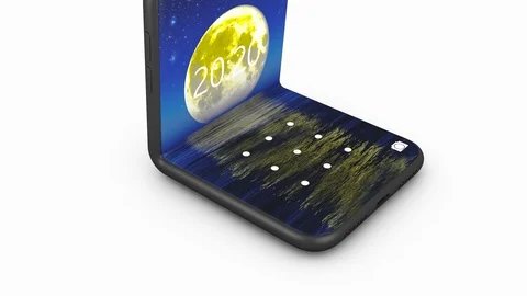 The flexible smartphones Stock Footage 110229341