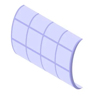 Flexible solar panel generating renewable energy for sustainable future Stock Illustration