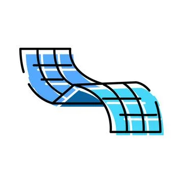 Flexible solar panel icon representing renewable energy technology Stock Illustration