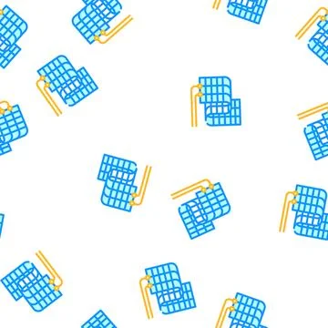 Flexible solar panel vector seamless pattern Stock Illustration