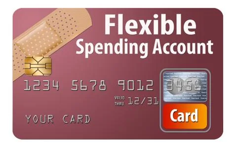 Flexible spending account (FSA) debit card Stock Illustration