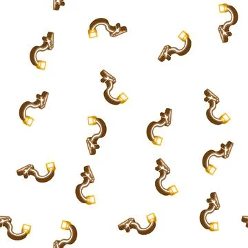Flexible table lamp isometric icon seamless pattern Stock Illustration