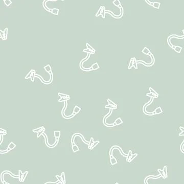 Flexible table lamp line vector seamless pattern 스톡 일러스트