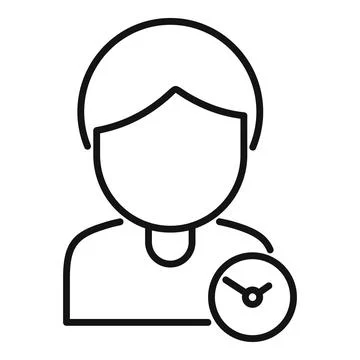 Flexible time icon outline vector. Office work Stock Illustration