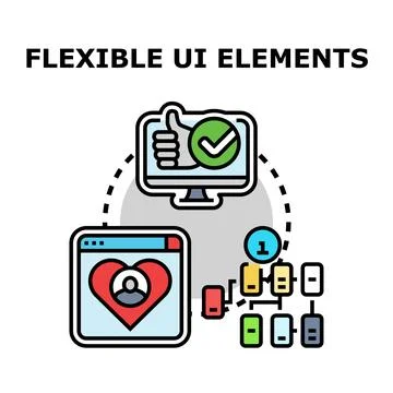Flexible ui elements adapting to different platforms イラスト素材