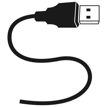 Flexible USB Connector Cable for Everyday Use Stock Illustration