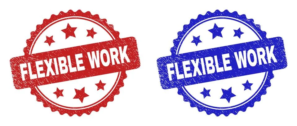 FLEXIBLE WORK Rosette Stamps Using Distress Surface Stock Illustration
