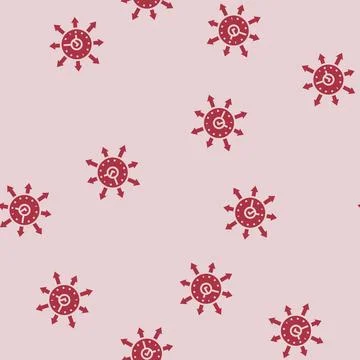 Flexible work schedule hybrid work glyph seamless pattern Stock-Illustration