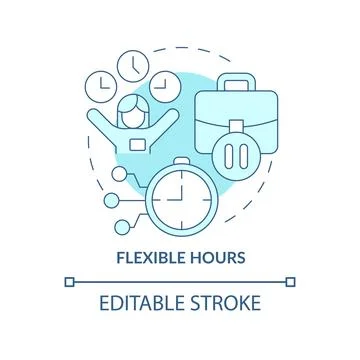 Flexible work time concept icon Stock Illustration