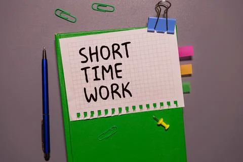 Flexible working policy concept. text on white note paper on the desk Stock Photos