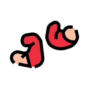 Flexing arm biceps vector icon for strength and power イラスト素材